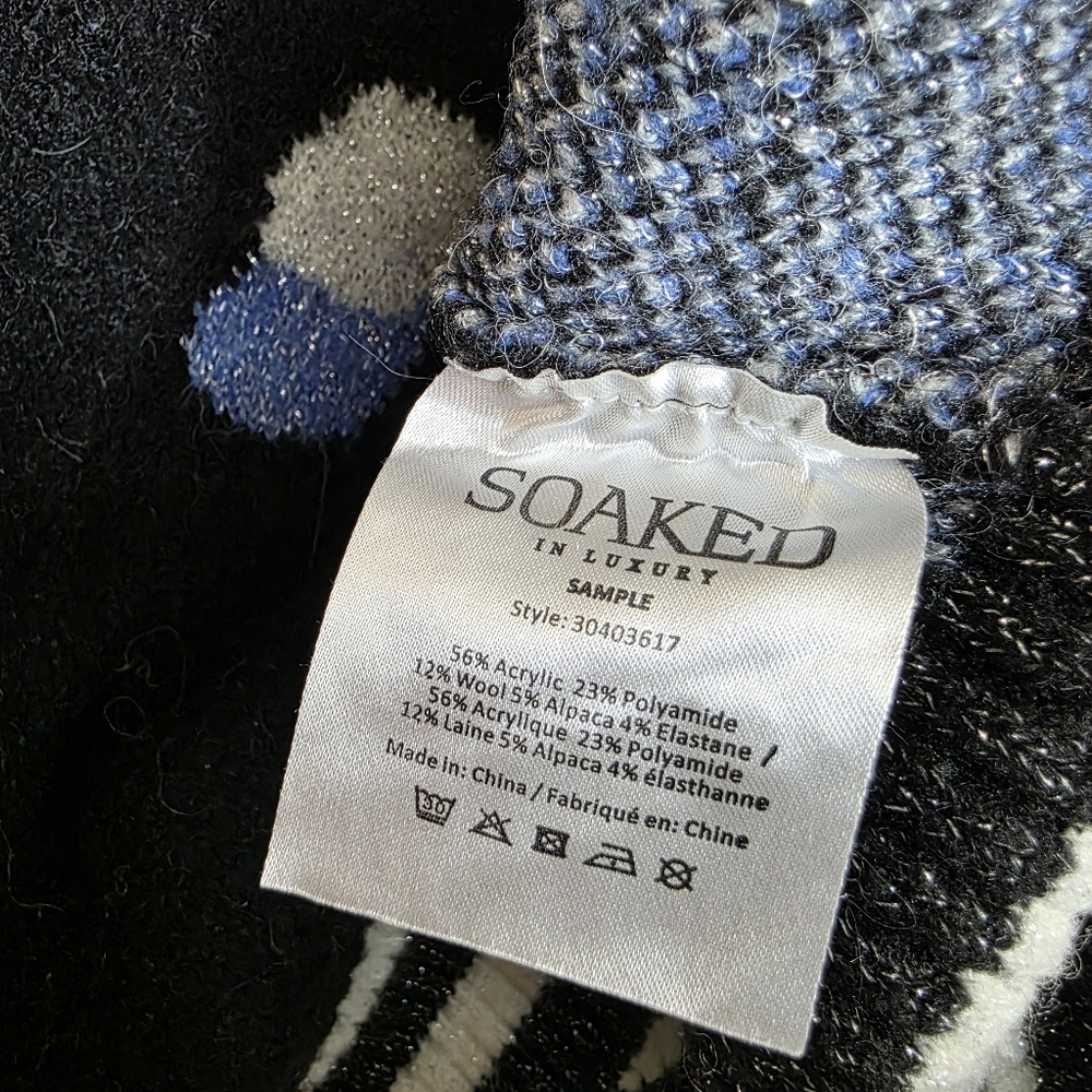 Soaked in Luxury knit Polka dots wool and alpaca blend Crew neck pull over - Picture 5 of 9